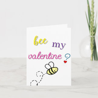 Carte Personalize Valentine's Day Card-Bee My Valentine?