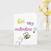 Carte Personalize Valentine's Day Card-Bee My Valentine? (Fleur jaune)