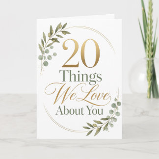 Carte Personalized 20 Things We Love About You Gift