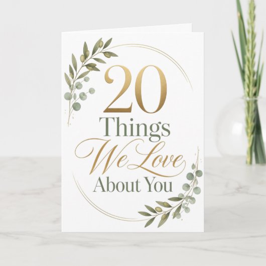 Carte Personalized 20 Things We Love About You Gift (Devant)