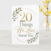 Carte Personalized 20 Things We Love About You Gift (Fleur jaune)