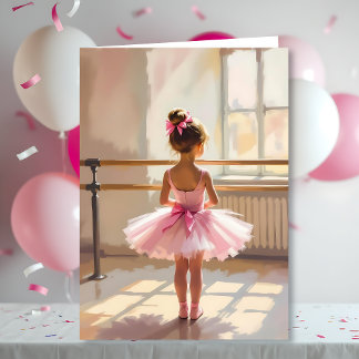 Carte Personalized Ballet Birthday + Coloring Page
