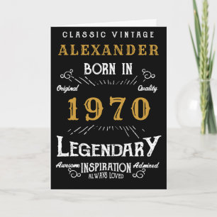 Carte Personalized Birthday 1970