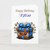 Carte Personalized Boy's Birthday | Cupcake (Devant)