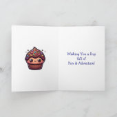 Carte Personalized Boy's Birthday | Cupcake (Intérieur)