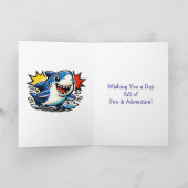 Carte Personalized Boy's Birthday | Sailboat and Shark  (Intérieur)