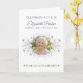 Carte Personalized Butterfly Funeral Program Template (Fleur jaune)