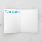 Carte Personalized Cat Greeting Card for Book Lovers (Intérieur)