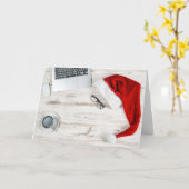 Carte Personalized Christmas Greeting Card for Co-worker (Fleur jaune)