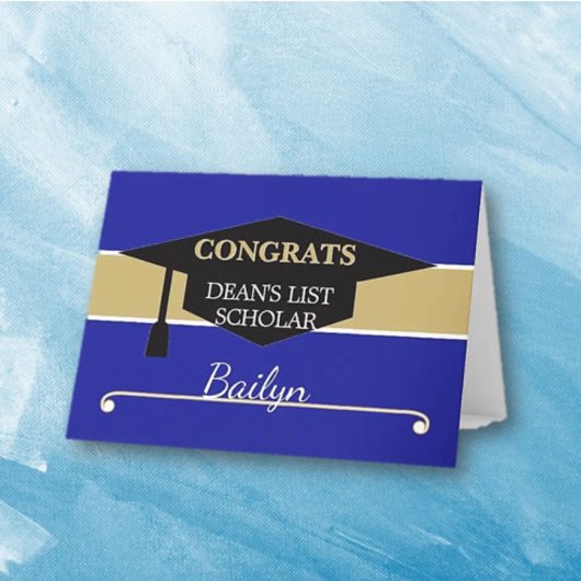 Carte Personalized DEAN'S LIST Scholar congrats card