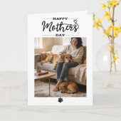 Carte Personalized Dog Name Card – Happy Mother’s Day (Fleur jaune)