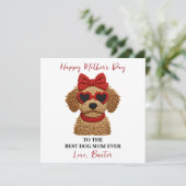Carte Personalized Dog Name – Happy Mother’s Day  (Debout devant)