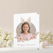 Carte Personalized Easter Bunny Photo Greeting Card