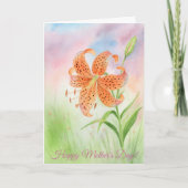 Carte Personalized Elegant Tiger Lily (Devant)