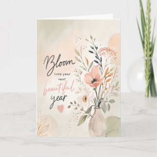 Carte Personalized Floral Birthday Card – Bloom 