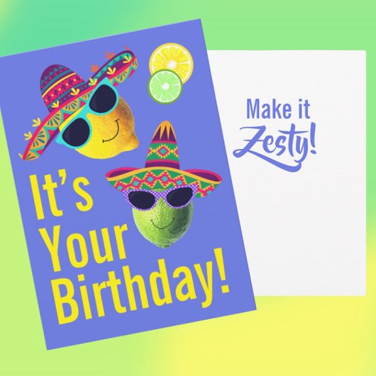 Carte Personalized Funny Lemon Lime 