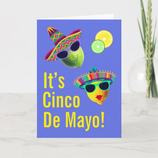 Carte Personalized Funny Lemon Lime Cinco de Mayo (Devant)