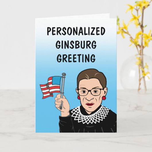 Carte Personalized Ginsburg Greeting Card (Fleur jaune)