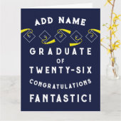 Carte Personalized Graduation 2026 (Fleur jaune)