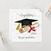 Carte Personalized Graduation Congratulations (Devant/Arrière en situation)