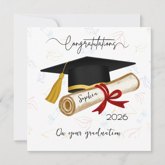 Carte Personalized Graduation Congratulations (Devant)