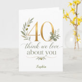 Carte Personalized Group 40th Birthday Gift (Fleur jaune)