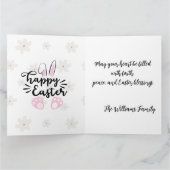 Carte Personalized Happy Easter Folded Greeting Card (Intérieur)