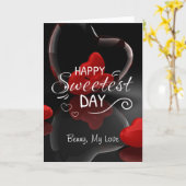 Carte Personalized Happy Sweetest Day with Message  (Fleur jaune)