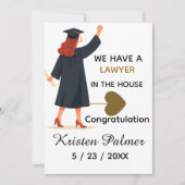 Carte Personalized law school graduation  (Devant)