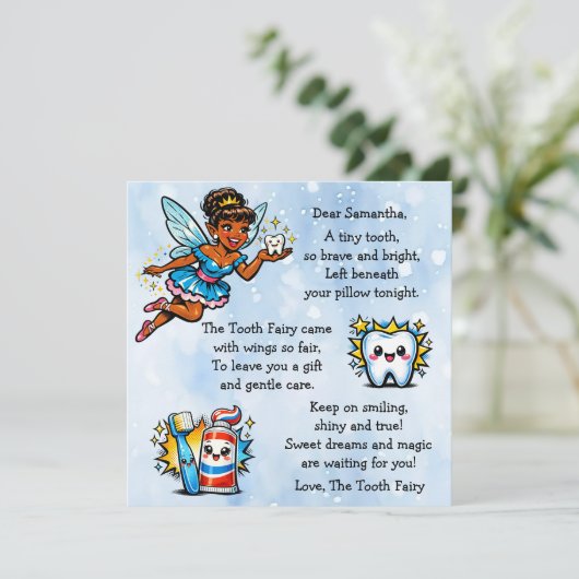 Carte Personalized Letter from the Tooth Fairy (Debout devant)