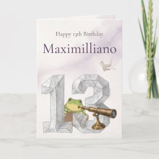 Carte Personalized Meet Zochi 13th Birthday