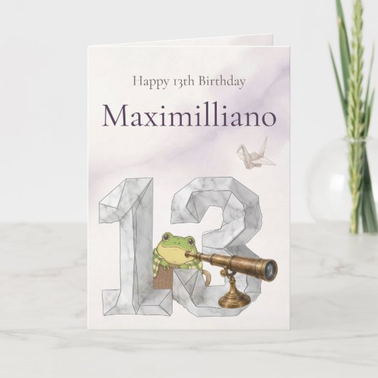 Carte Personalized Meet Zochi 13th Birthday (Devant)