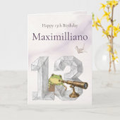 Carte Personalized Meet Zochi 13th Birthday (Fleur jaune)