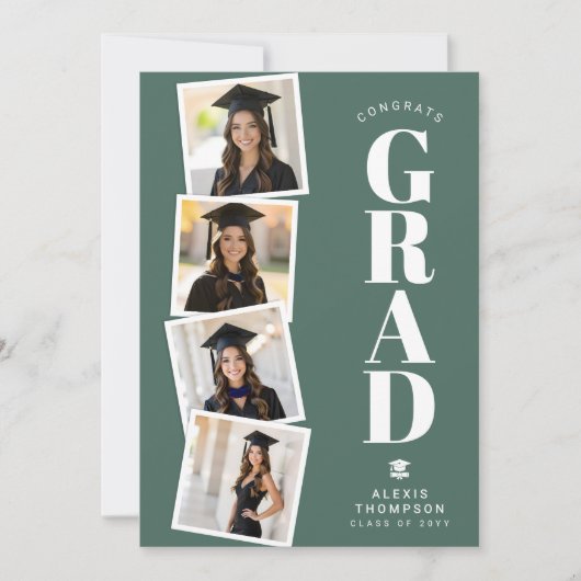 Carte Personalized Modern School College Graduation  (Devant)