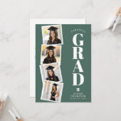 Carte Personalized Modern School College Graduation  (Devant/Arrière en situation)
