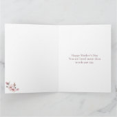 Carte Personalized Mothers Day Card for Mom (Intérieur)
