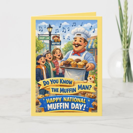 Carte Personalized National Muffin Day Greeting Card (Devant)