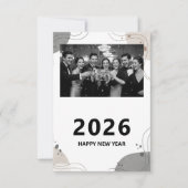 Carte Personalized New Year Card 2026, Elegant New Year  (Devant)