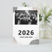 Carte Personalized New Year Card 2026, Elegant New Year  (Debout devant)
