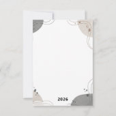 Carte Personalized New Year Card 2026, Elegant New Year  (Dos)