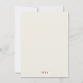 Carte Personalized New Year Card 2026, Festive Holiday  (Dos)