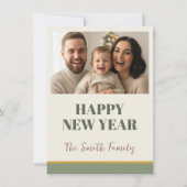 Carte Personalized New Year Card 2026, Festive Holiday  (Devant)
