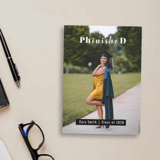 Carte Personalized PhD Graduation Photo congrats