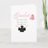 Carte Personalized Pink Graduate Gift, Custom Name  (Devant)