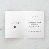 Carte Personalized Pink Graduate Gift, Custom Name  (Intérieur)