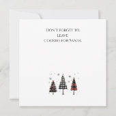 Carte Personalized Plaid Christmas Tree Family Name  (Dos)