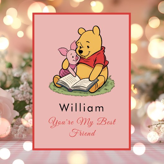 Carte Personalized Pooh Bear Friendship