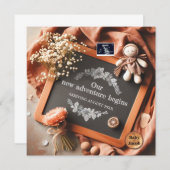 Carte Personalized Pregnancy Reveal - Ultrasound Photo (Devant / Derrière)