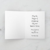 Carte Personalized Rustic Wreath Holiday Greeting (Intérieur)