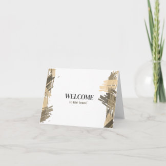 Carte Personalized simple Elegant Welcome to the team
